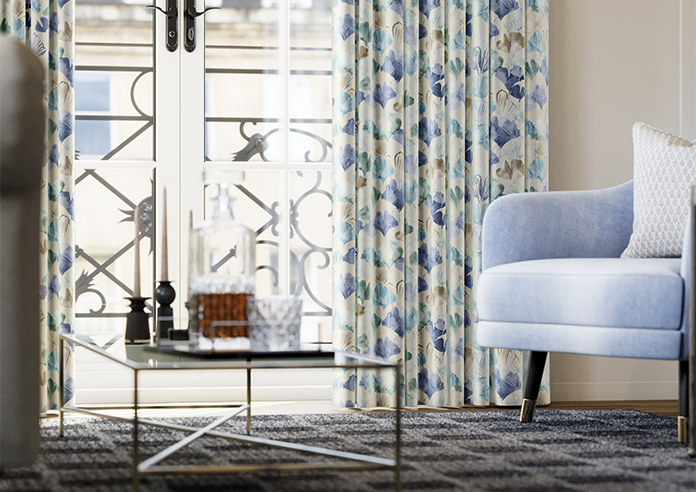 Palm Beach Faux Silk, Cool Water - Made to Measure Curtain - Image 5